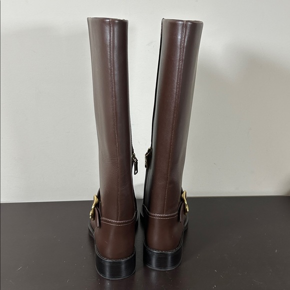 Coach Madeline Boot leather knee high Boots riding boots brown equestrian 7 NEW - Picture 9 of 14